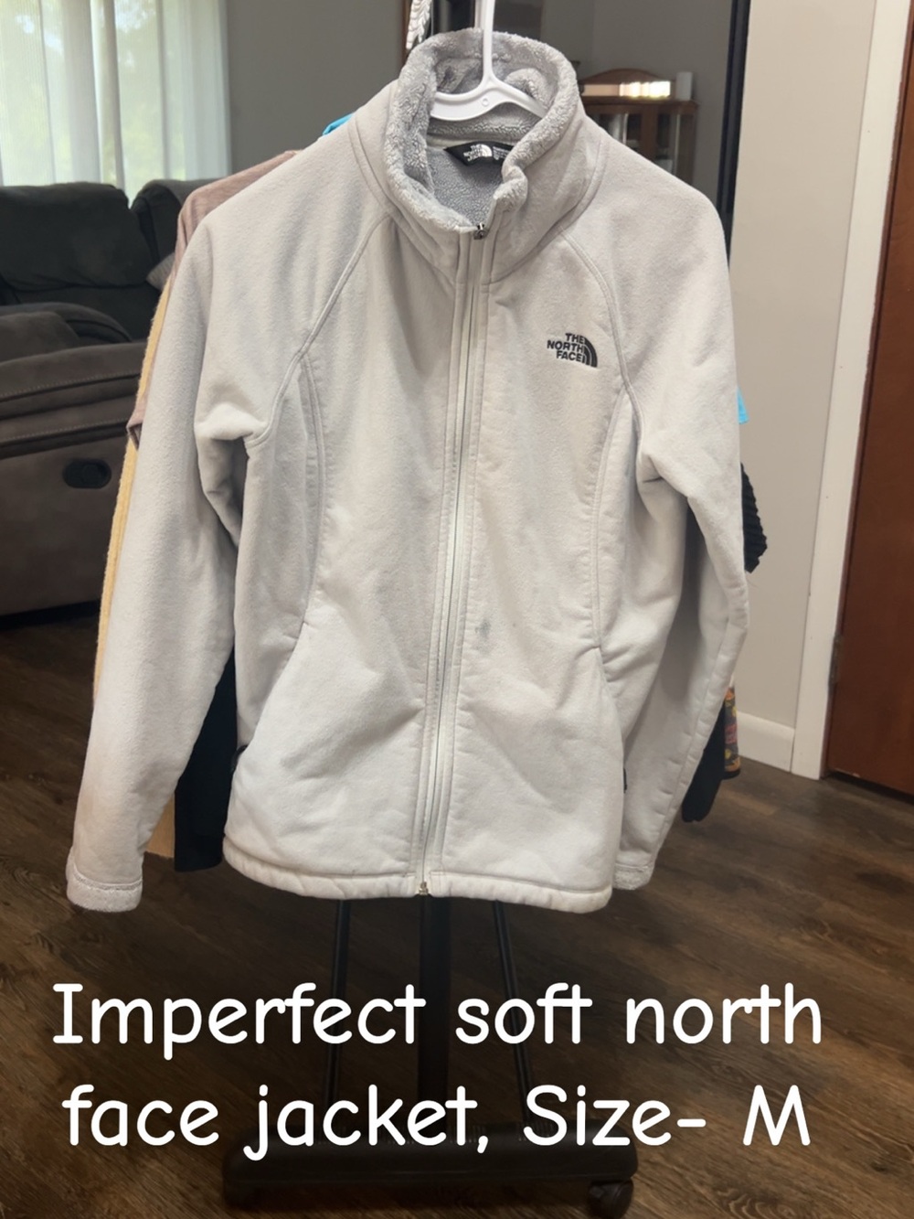 The North Face Light Gray Full-Zip Fleece Jacket